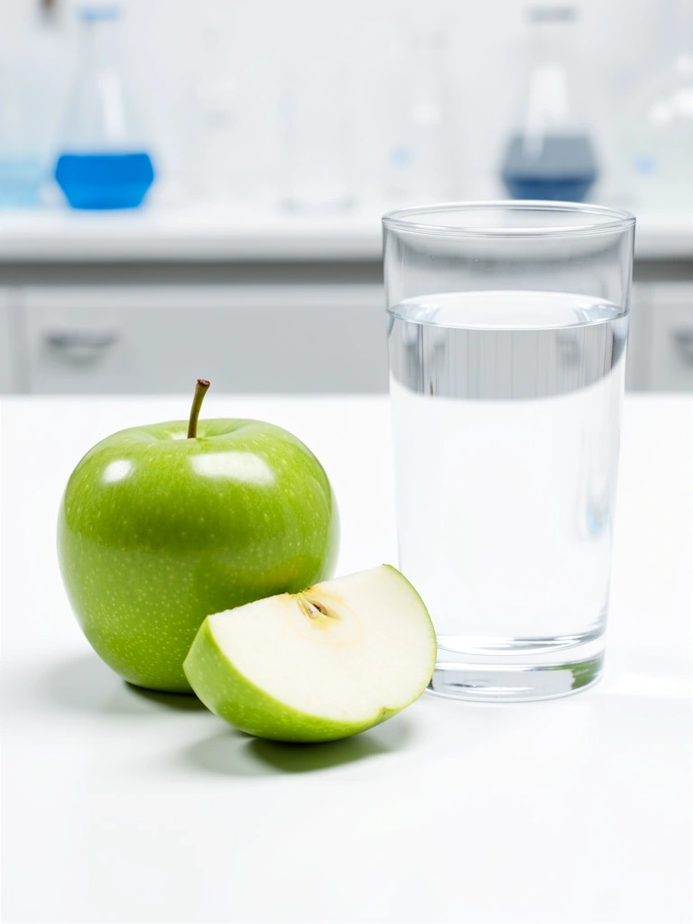 Frisches Obst in einer klinisch-reinen Umgebung